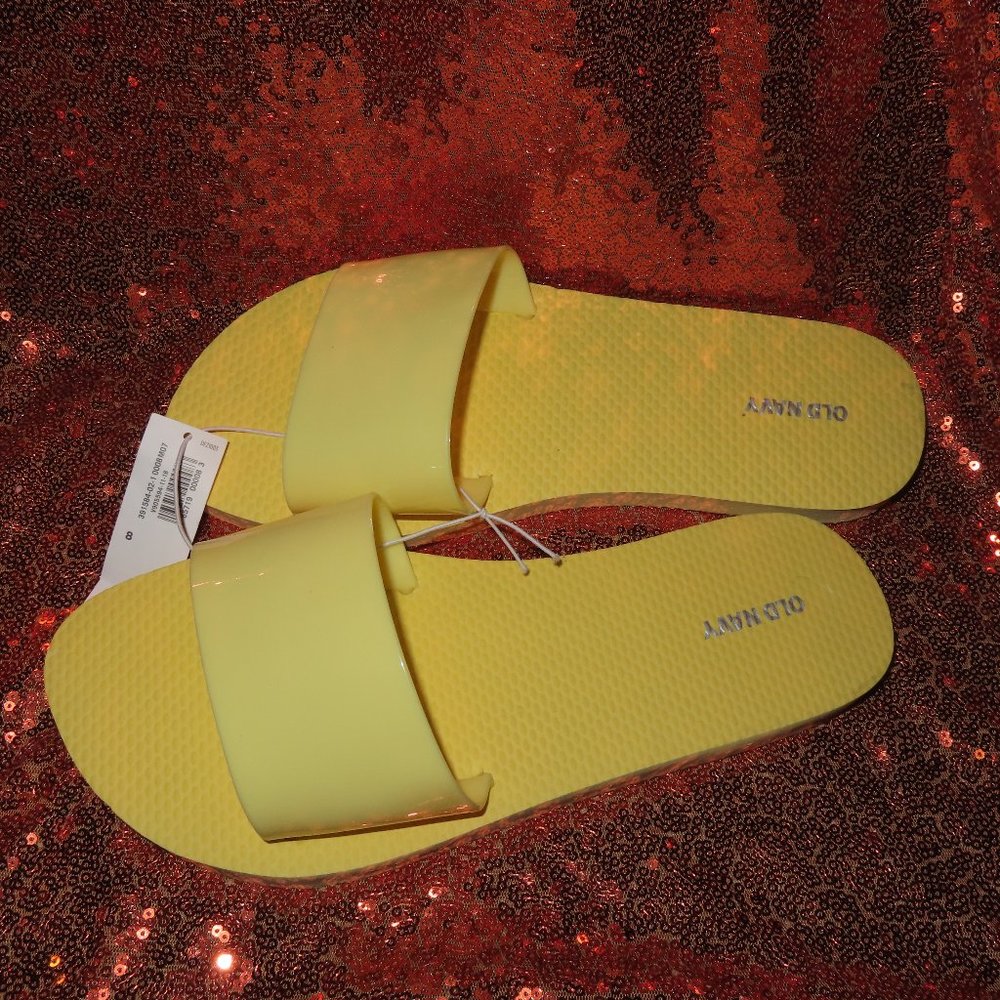 *PRICE DROP* NEW Old Navy Yellow Jelly Slides
